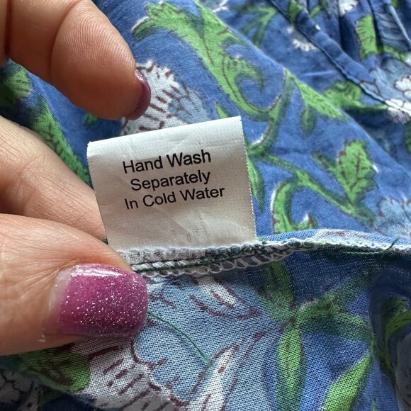 Mod's Mahal Floral Midi Dress Womens Size S Pockets Prairie Block Print Boho - Picture 9 of 11